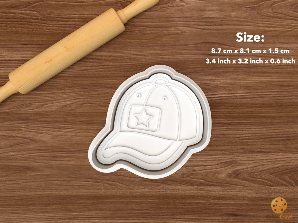 Sports Dad Cookie Cutter Set STL File - single baseball cap