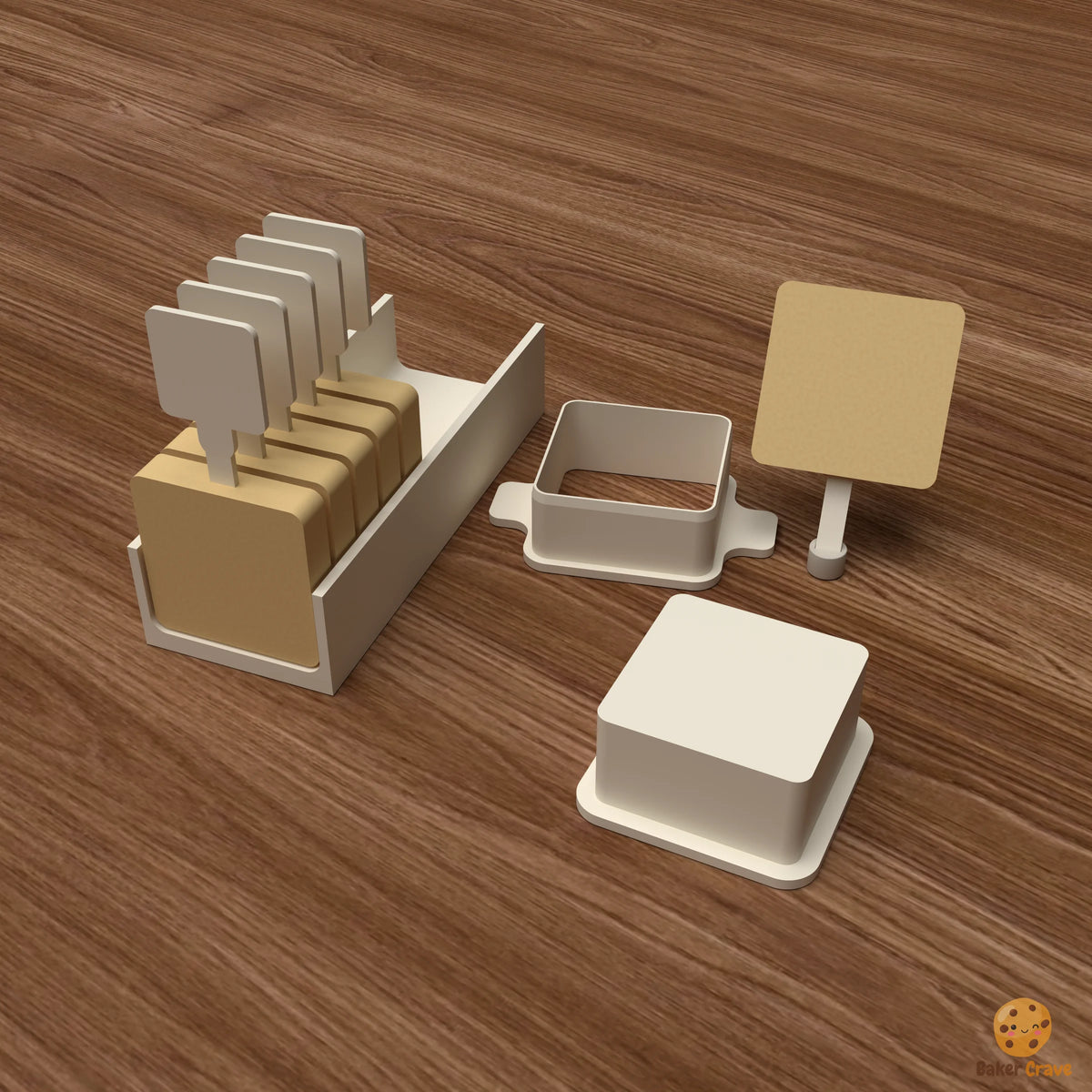 Square Cake Pop Mold STL File