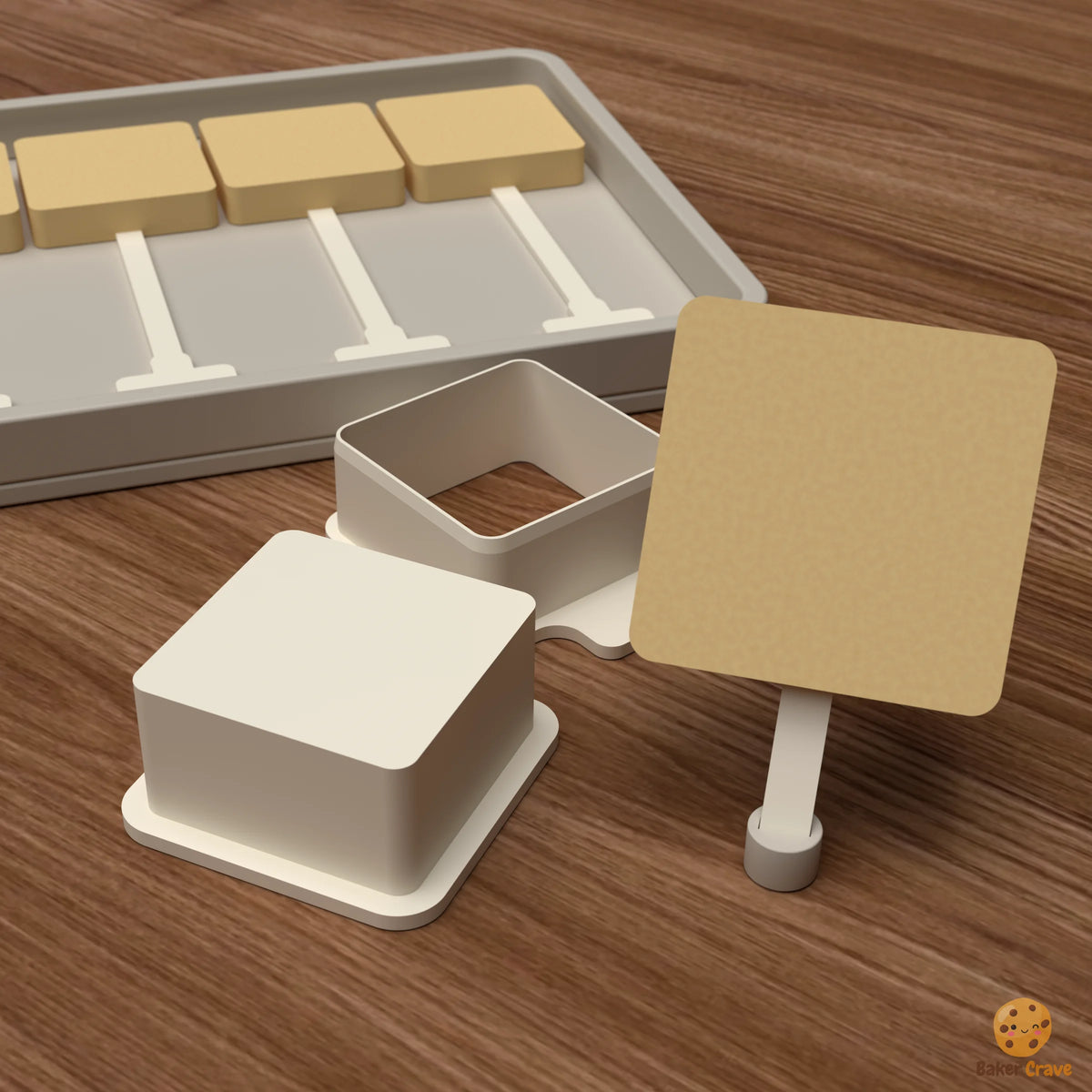 Square Cake Pop Mold STL File