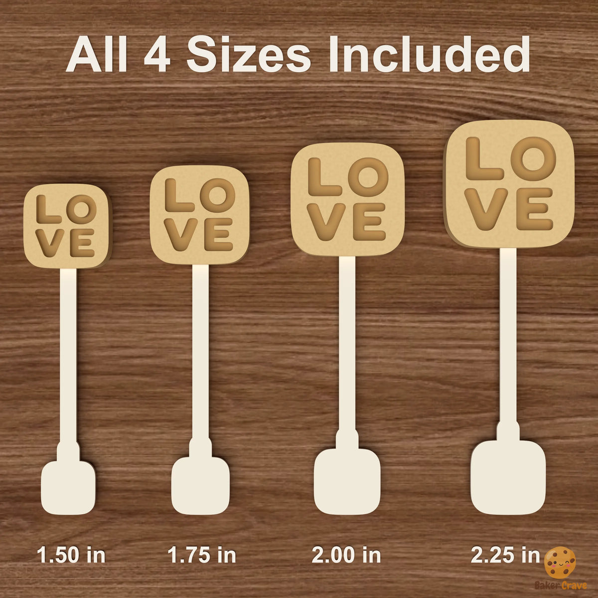 Stacked Love Cake Pop Mold STL File