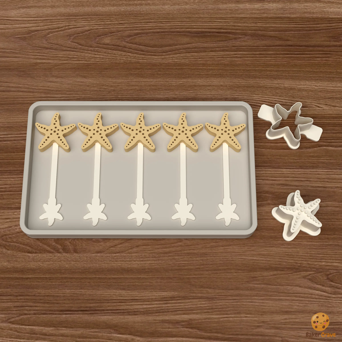 Starfish Cake Pop Mold STL File
