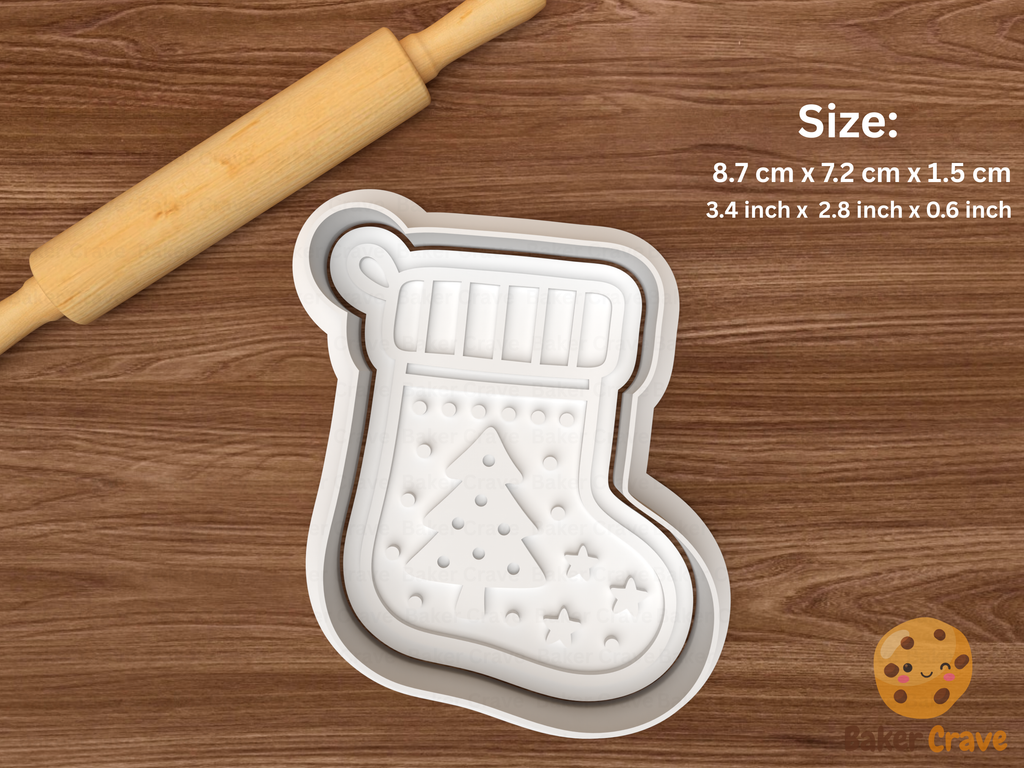 Christmas Stockings Cookie Cutter Set STL File - stock5