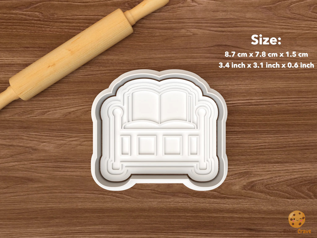 Storybook Baby Shower Cookie Cutter Set STL File - single nursery crib with open book