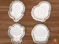Sunflower Harvest Cookie Cutter Set STL File