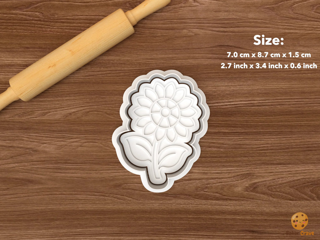 Sunflower Harvest Cookie Cutter Set STL File
