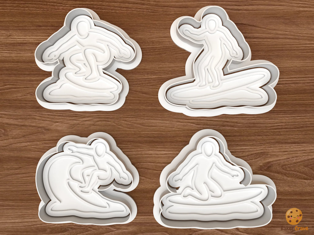 Surfing Cookie Cutter Set STL File