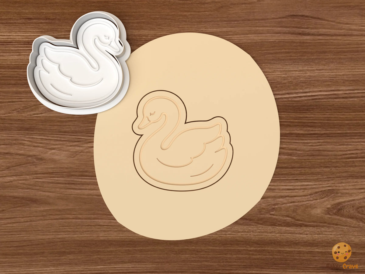 Swan Baby Shower Cookie Cutter Set - dough adult swan