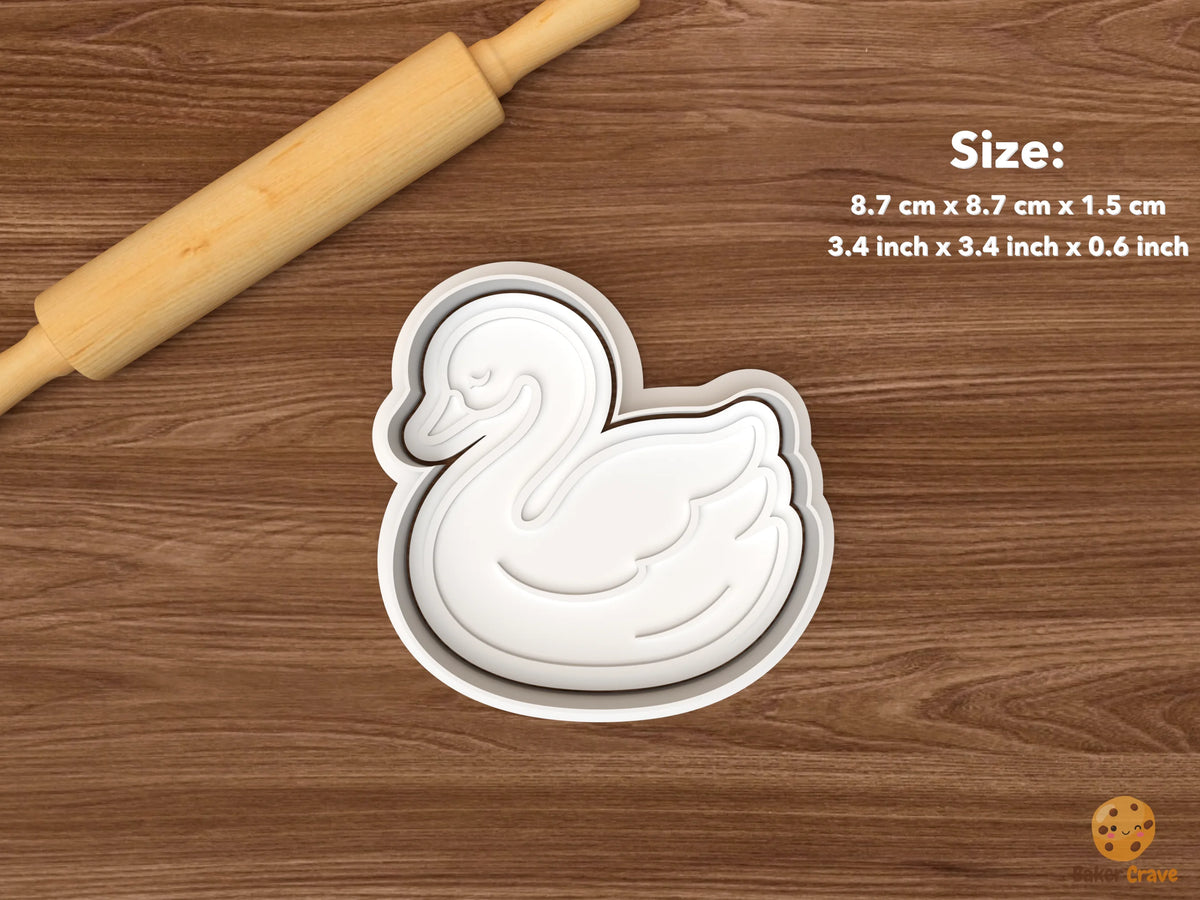 Swan Baby Shower Cookie Cutter Set - single adult swan
