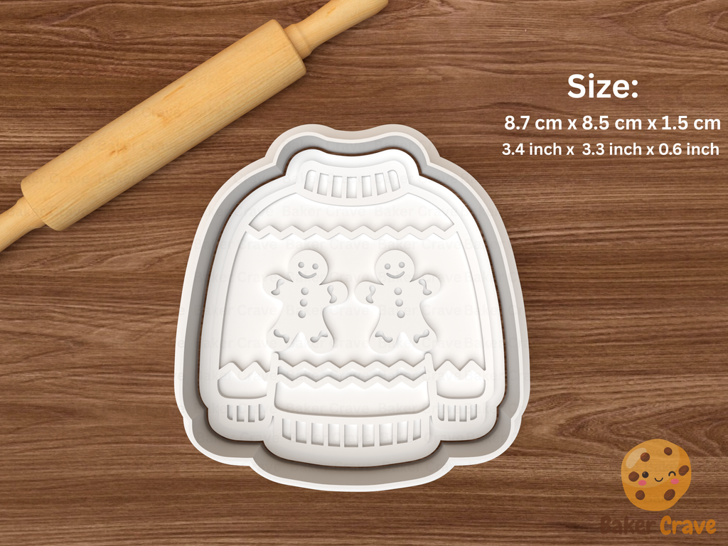 Christmas Sweater Cookie Cutter Set STL File - sweater5