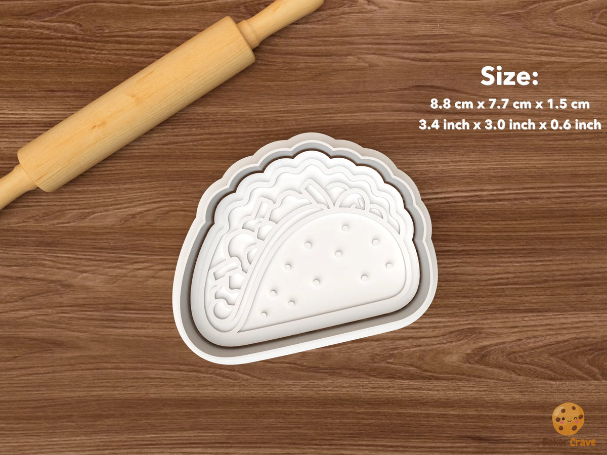 Taco Fiesta Cookie Cutter Set - single taco