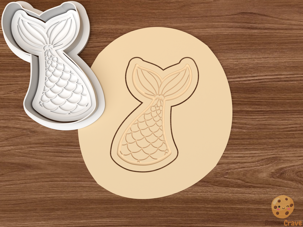 Mermaid Tail Cookie Cutter STL File - tail2