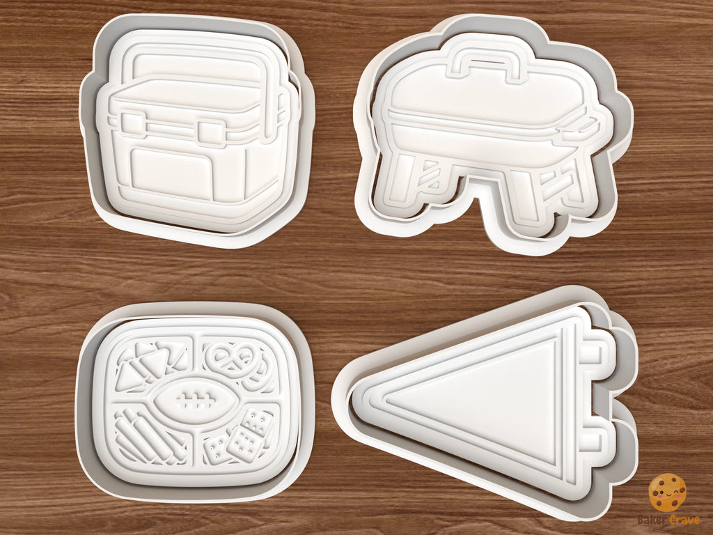 Tailgate Party Cookie Cutter Set STL File