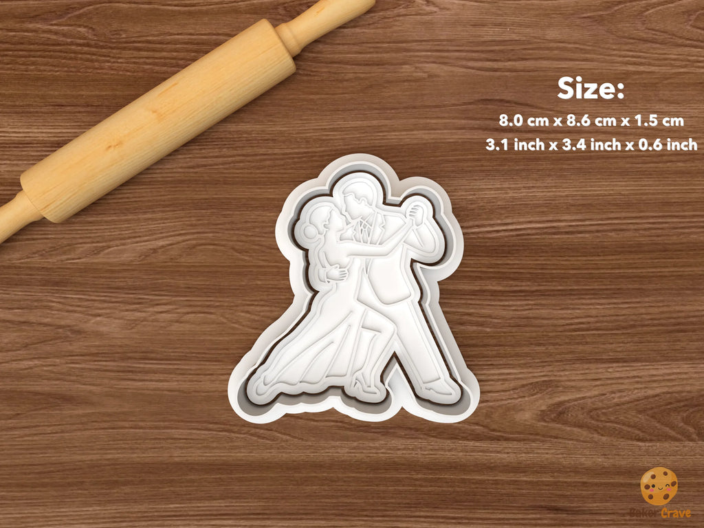 Tango Dance Cookie Cutter Set STL File - single tango dancing couple