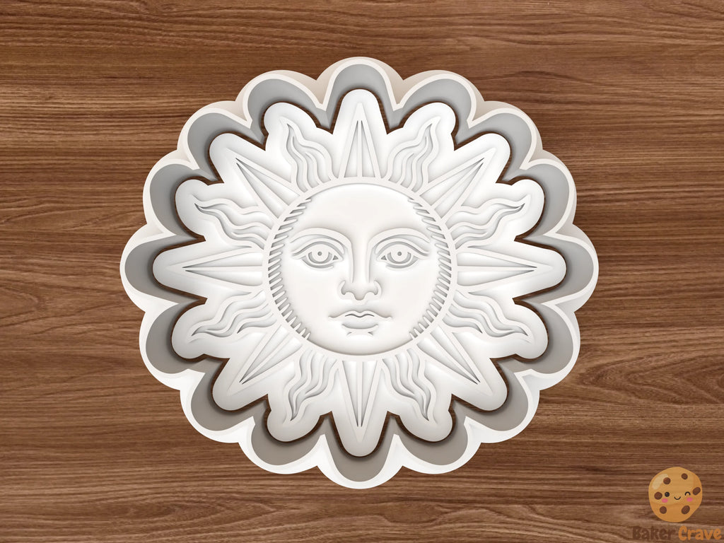 Tarot sun Cookie Cutter STL File - sun1