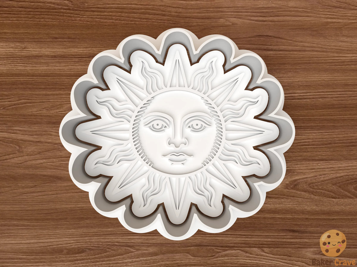 Tarot sun Cookie Cutter STL File - sun1