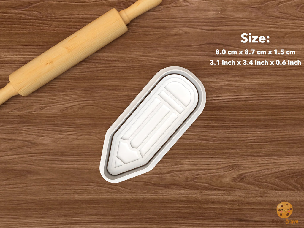 Teacher Appreciation Cookie Cutter Set STL File - single pencil