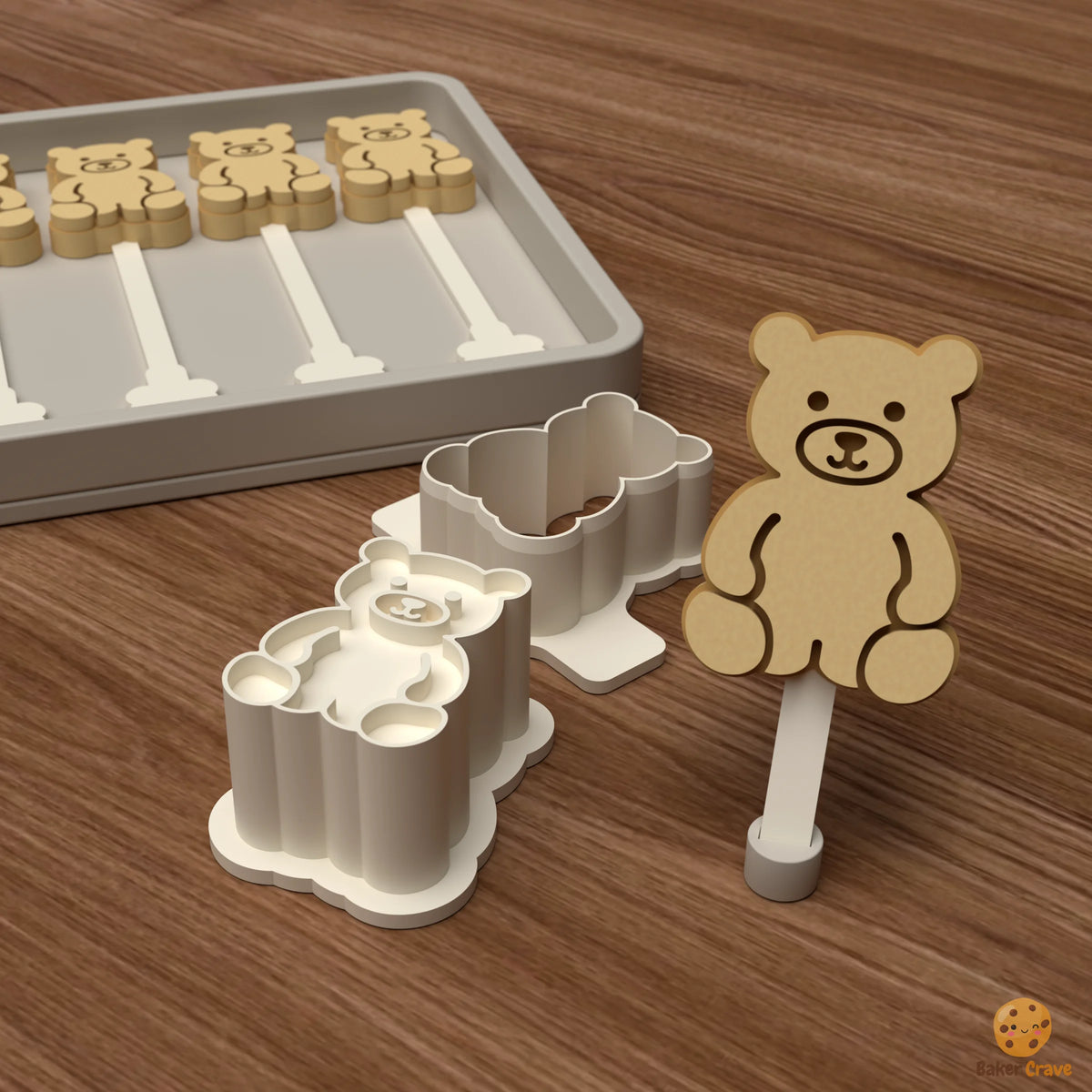 Teddy Bear Cake Pop Mold STL File