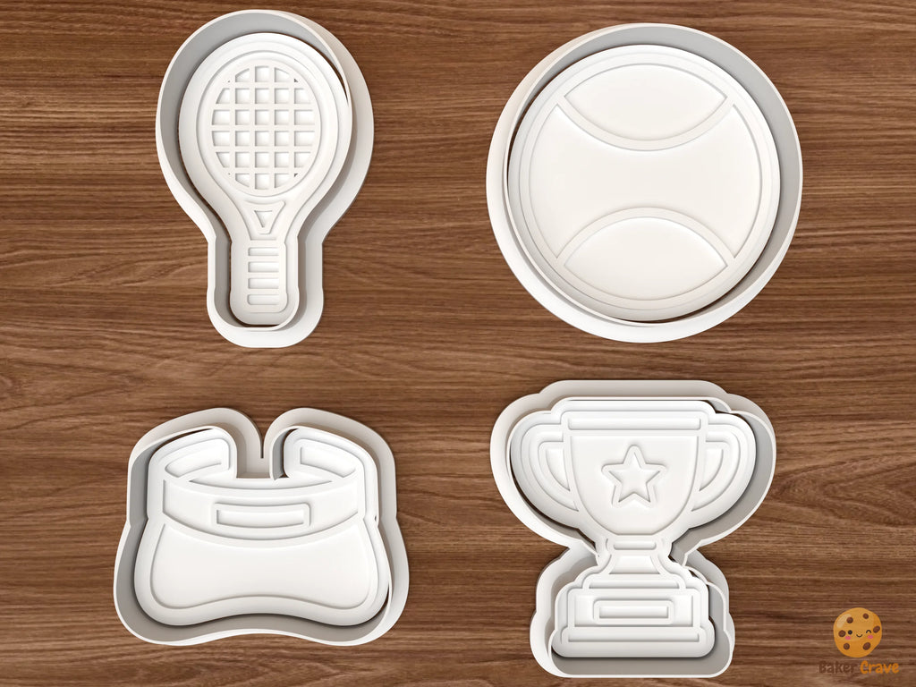 Tennis Club Cookie Cutter Set STL File - 01 set main