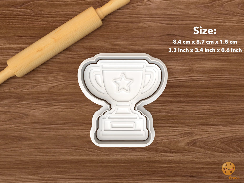 Tennis Club Cookie Cutter Set STL File - single trophy
