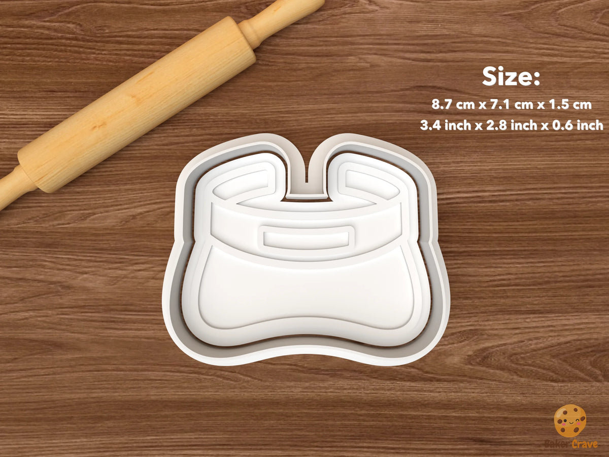 Tennis Club Cookie Cutter Set STL File - single tennis visor