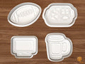 Thanksgiving Football Watch Party Cookie Cutter Set STL File