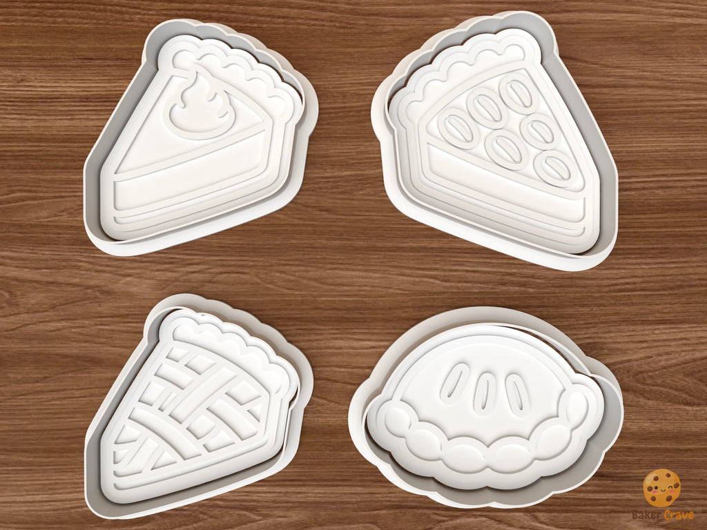 Thanksgiving Pie Bar Cookie Cutter Set STL File