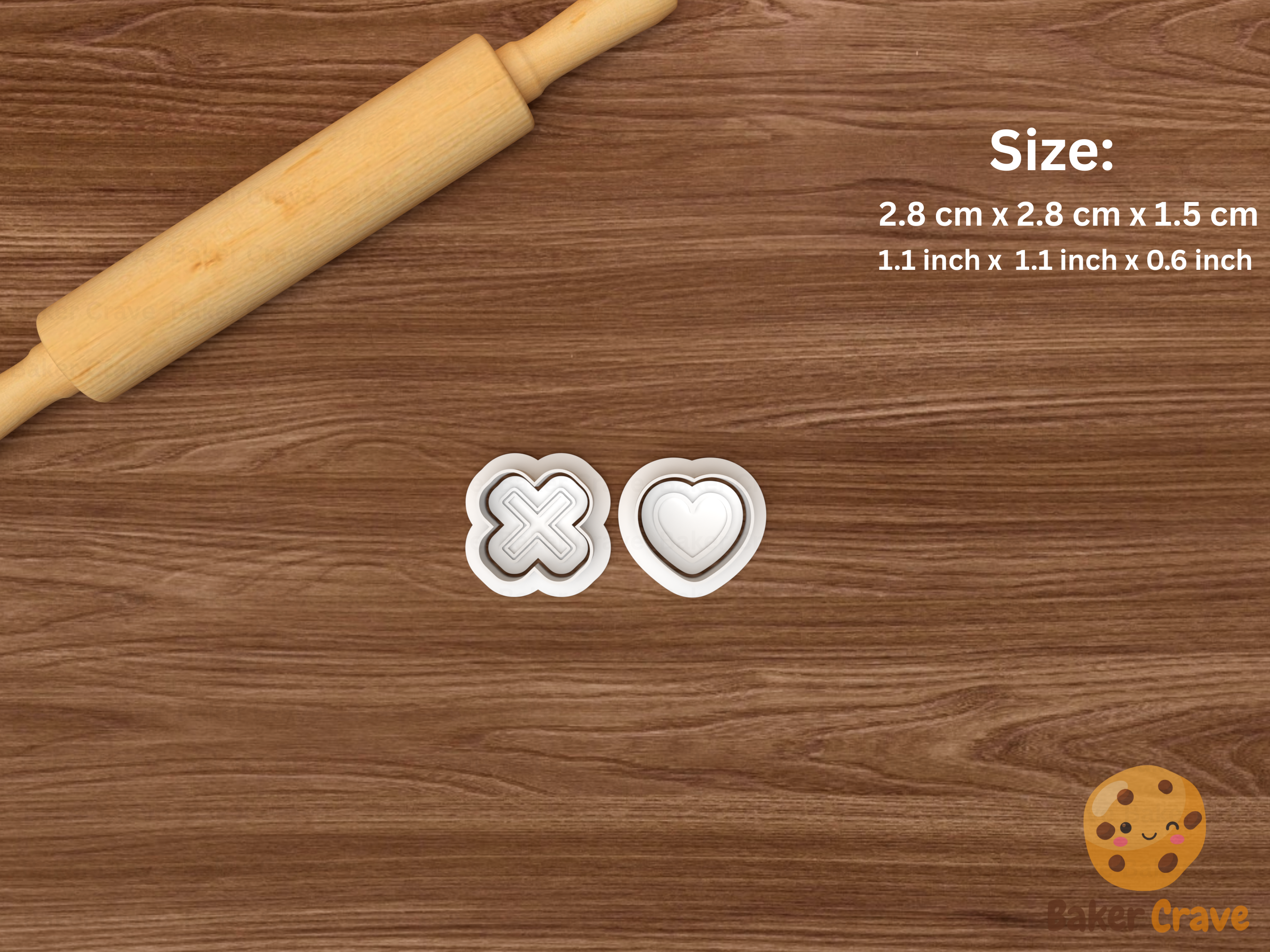 Valentine Tic Tac Toe Cookie Cutter Set STL File - tictactoe3