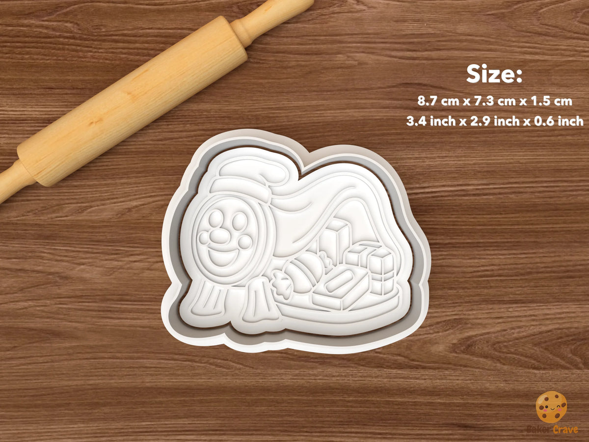 Tio De Nadal Christmas Cookie Cutter Set STL File - single tio de nadal with gifts