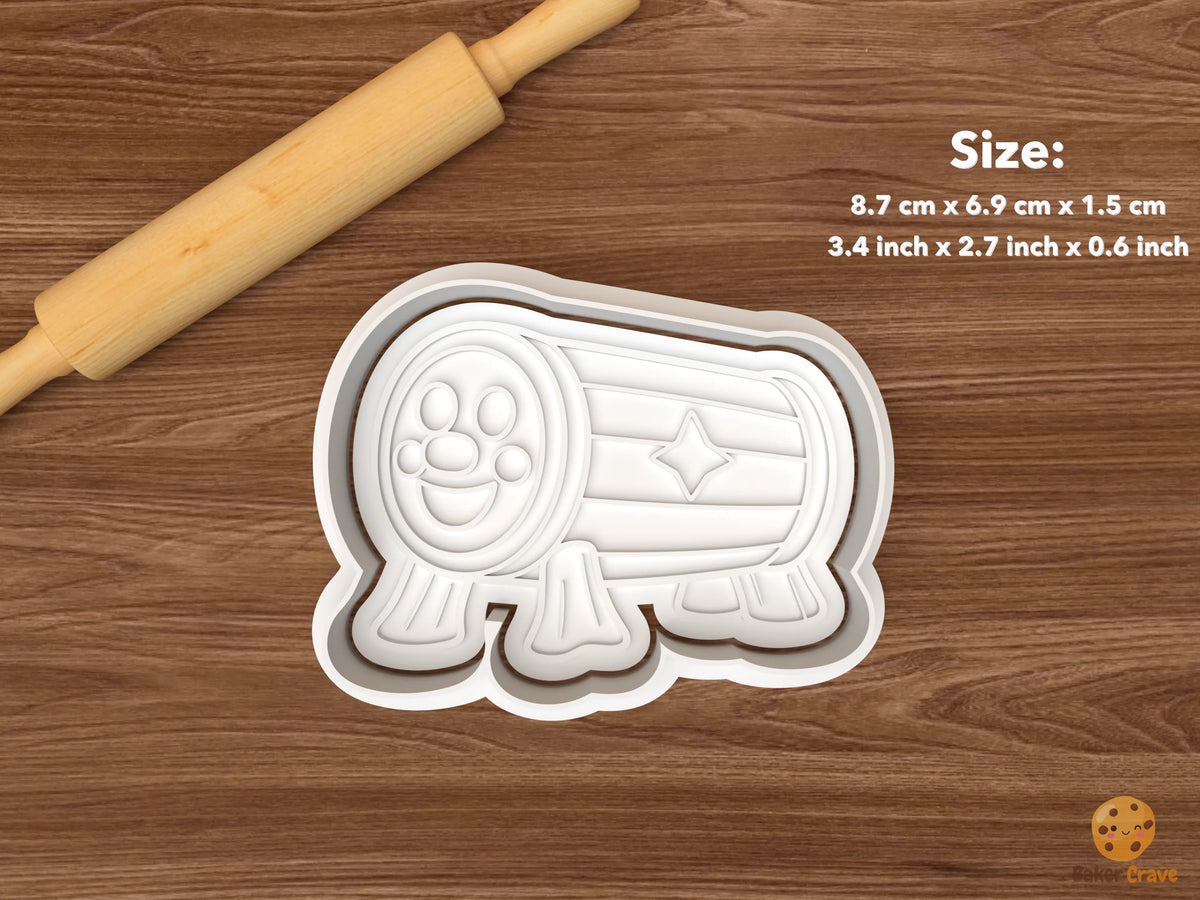 Tio De Nadal Christmas Cookie Cutter Set STL File - single smiling tio de nadal log