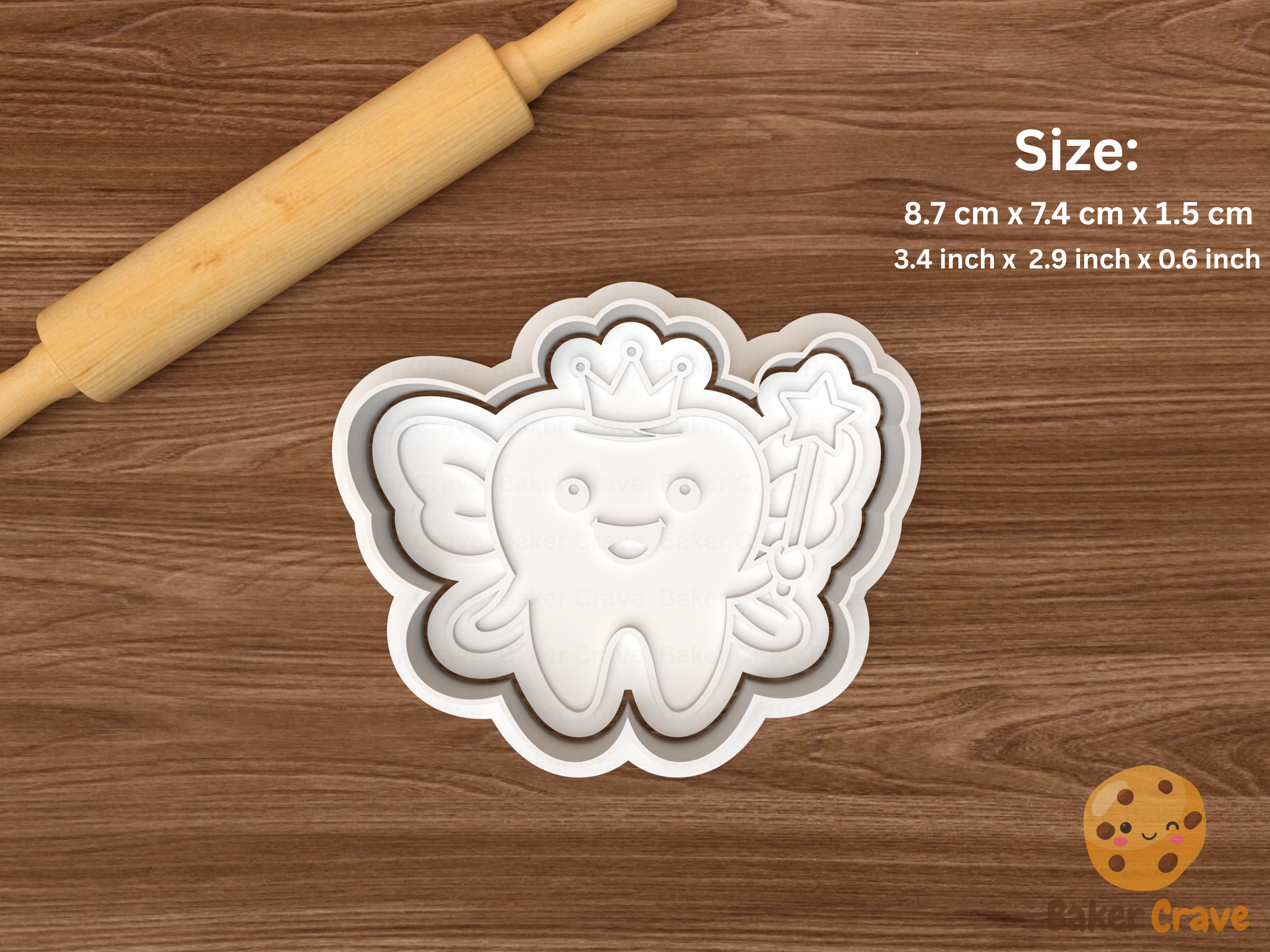 Tooth Cookie Cutter Set STL File - tooth8