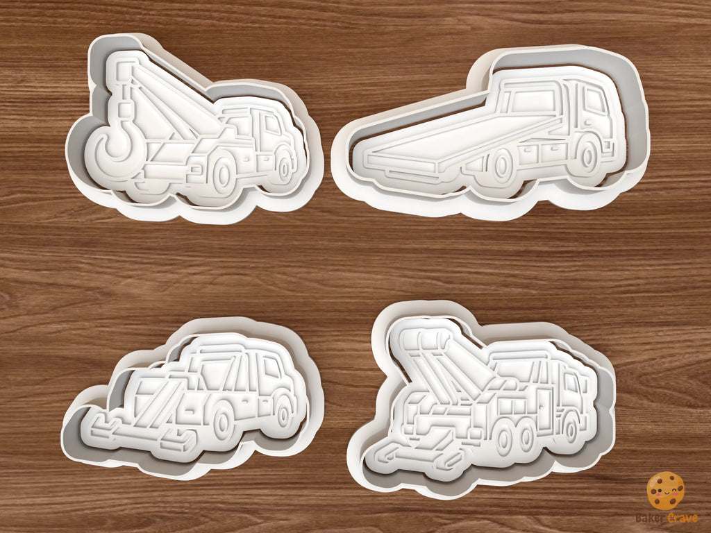 Tow Truck Cookie Cutter Set STL File - 01 set main