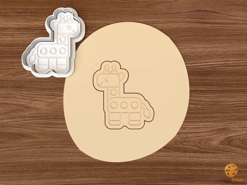 Toy Animals Cookie Cutter Set STL File - dough giraffe
