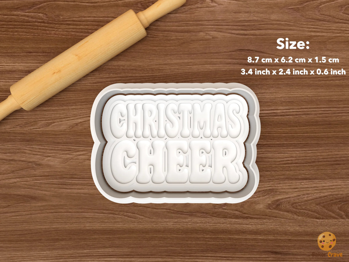 Traditional Christmas Wishes Cookie Cutter Set STL File