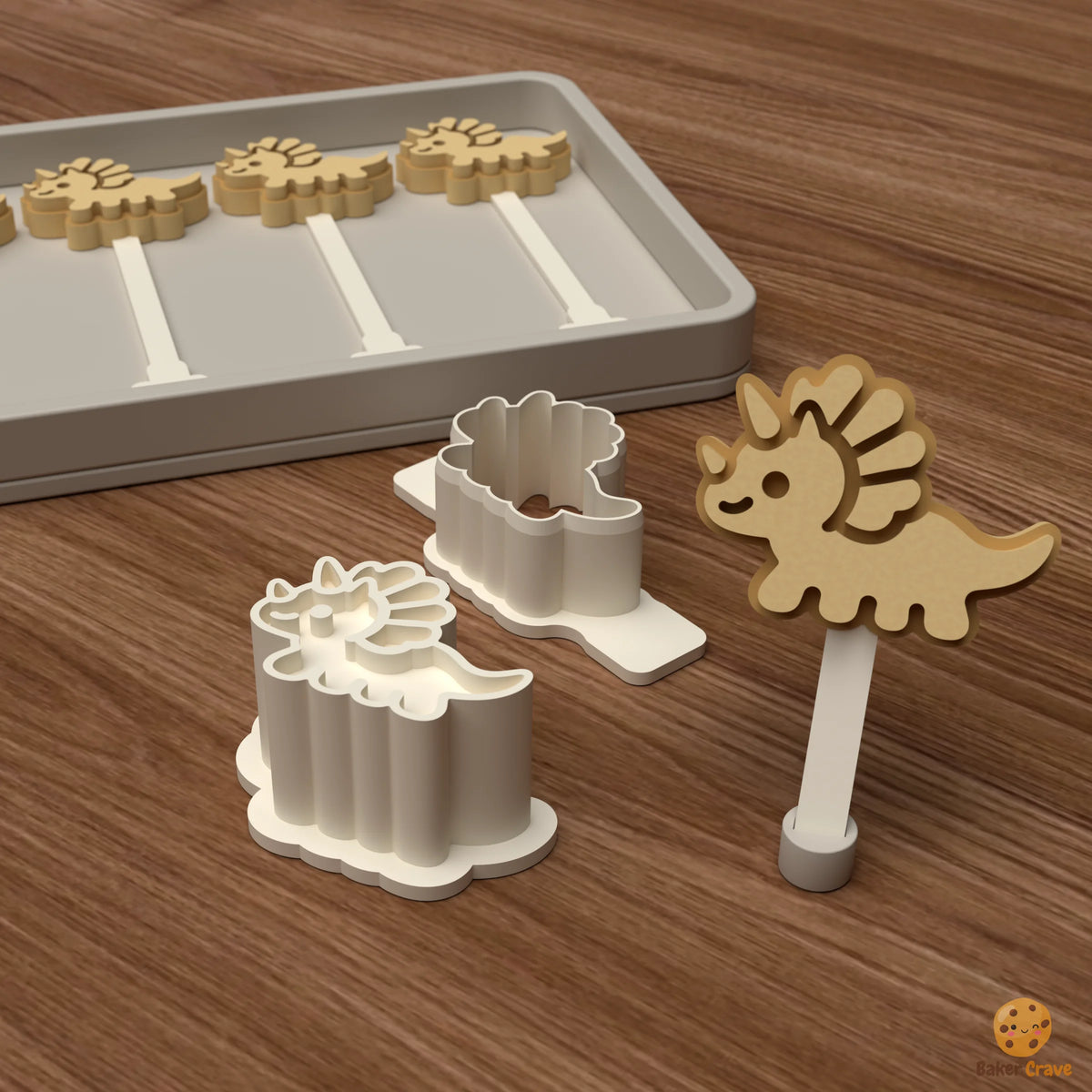 Triceratops Cake Pop Mold STL File
