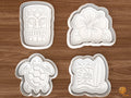 Tropical Hawaii Cookie Cutter Set STL File - 01 set main