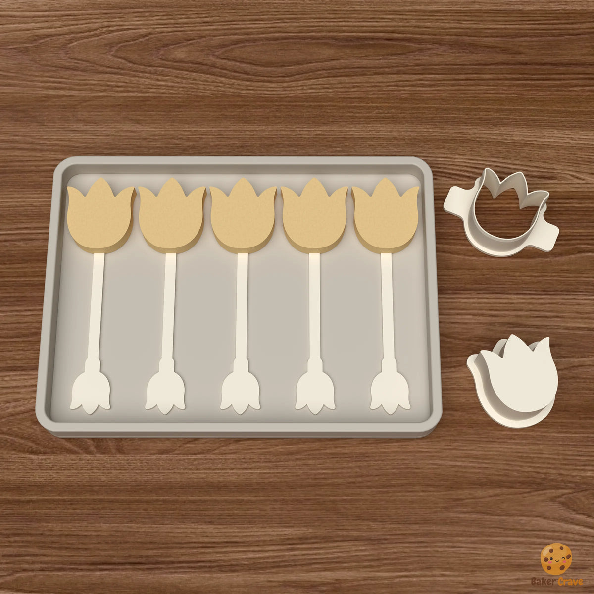 Tulip Flower Cake Pop Mold STL File