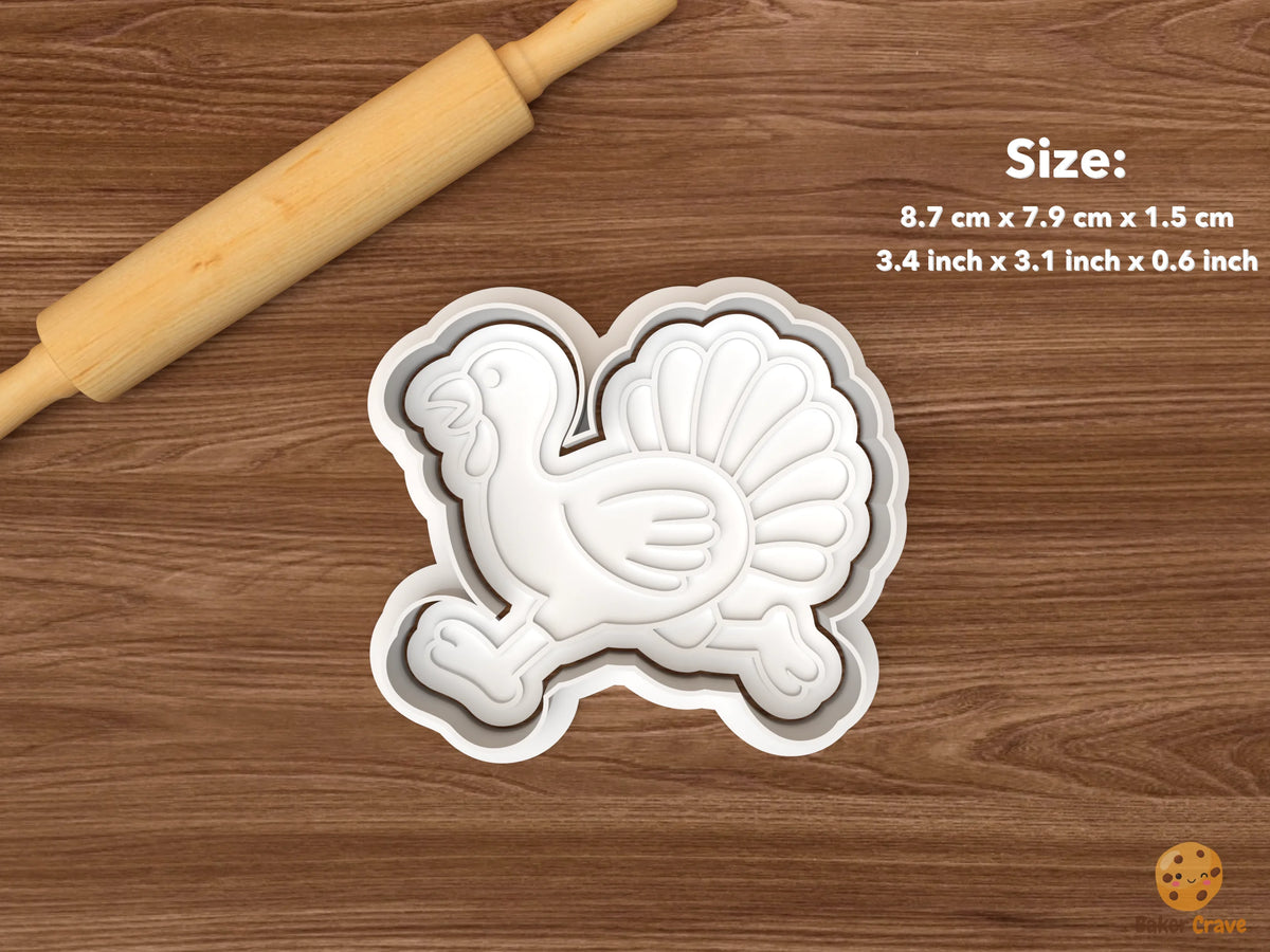 Turkey Trot Cookie Cutter Set STL File