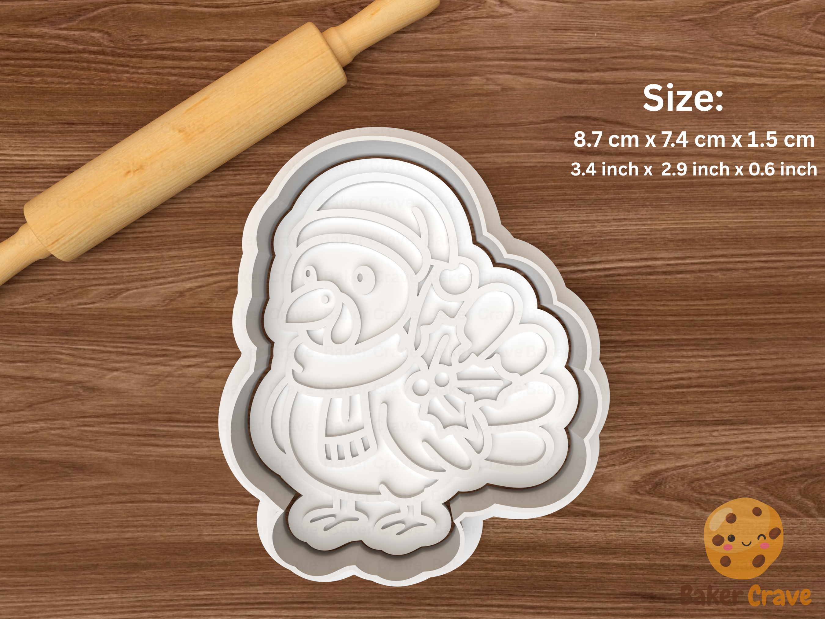 Christmas Turkey Cookie Cutter Set STL File - turkey3