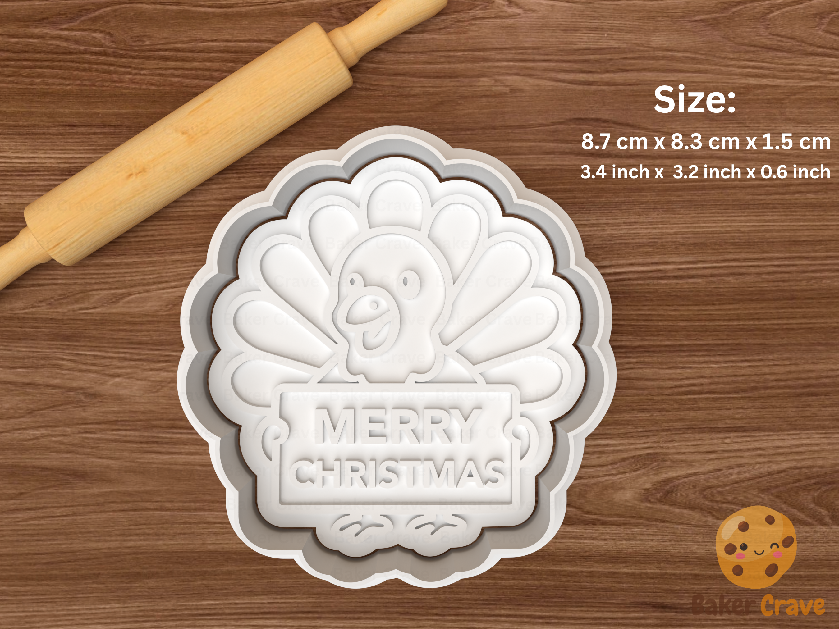 Christmas Turkey Cookie Cutter Set STL File - turkey5