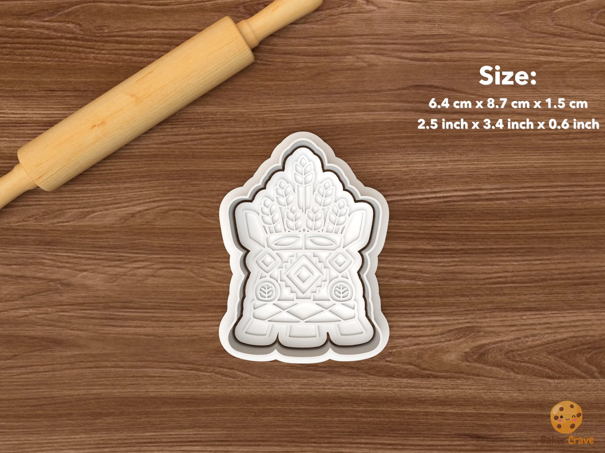 Ukrainian Didukh Christmas Cookie Cutter Set STL File - single ornamented didukh wheat arrangement
