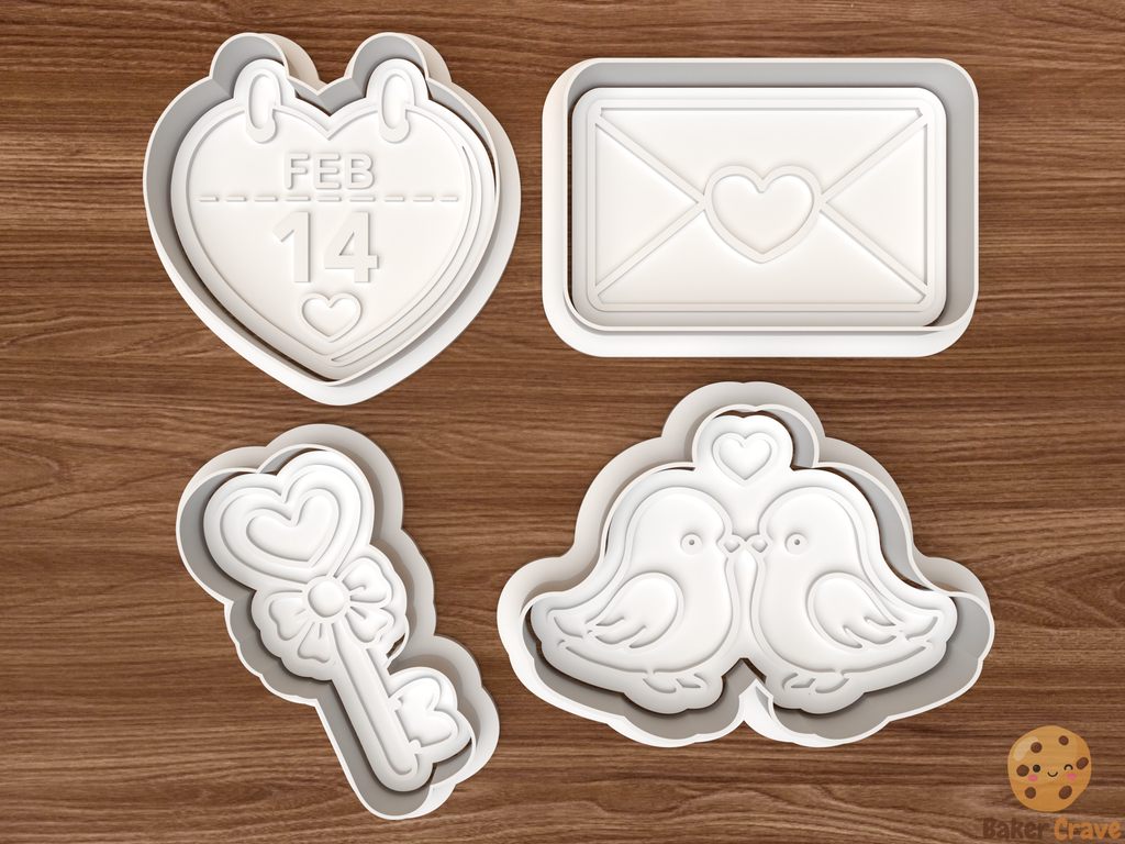Valentines Day Cookie Cutter Set STL File - valentine1