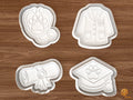 Veterinary Graduation Cookie Cutter Set STL File - 01 set main