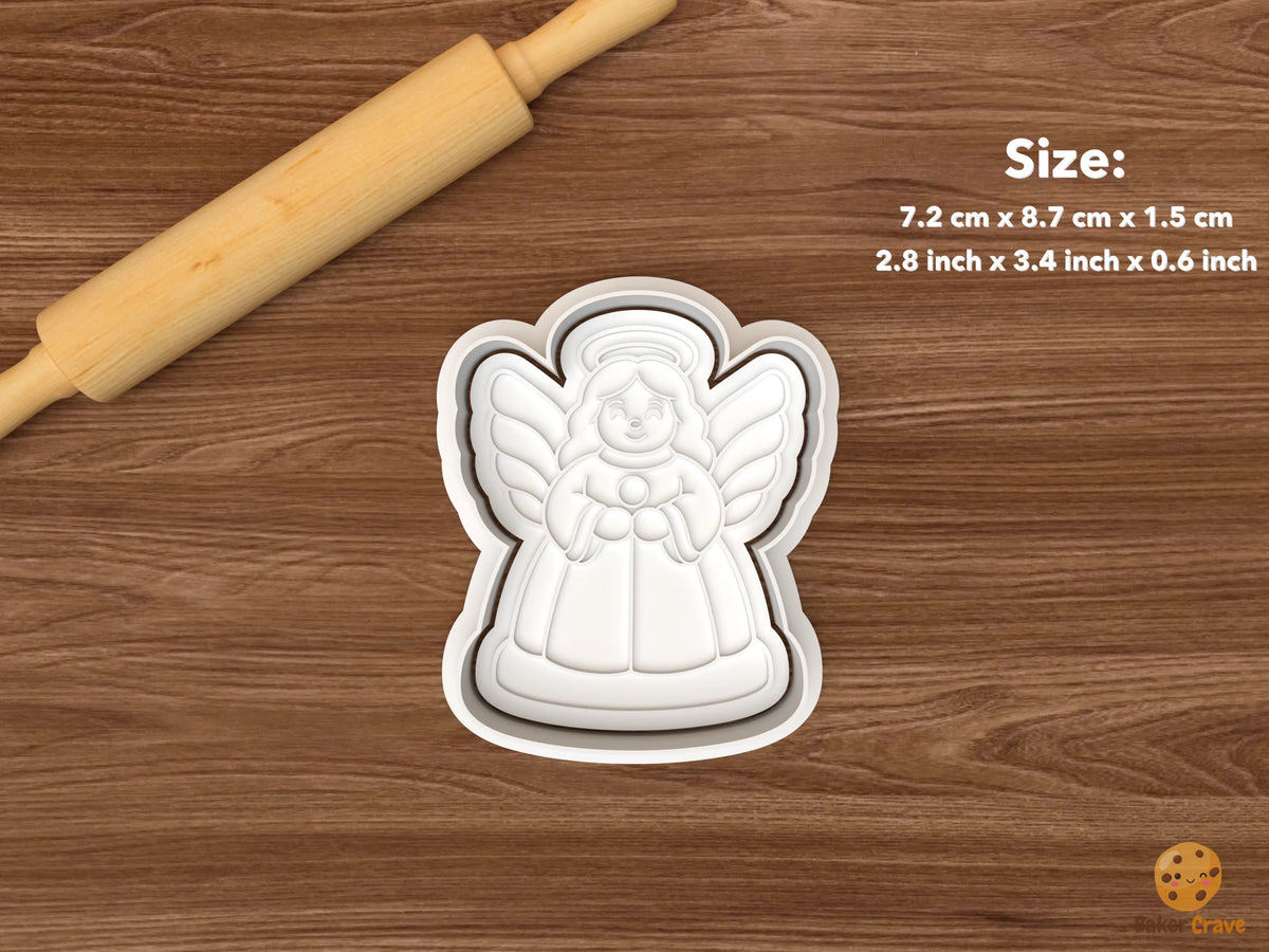 Vintage Blow Mold Christmas Yard Cookie Cutter Set STL File - single angel