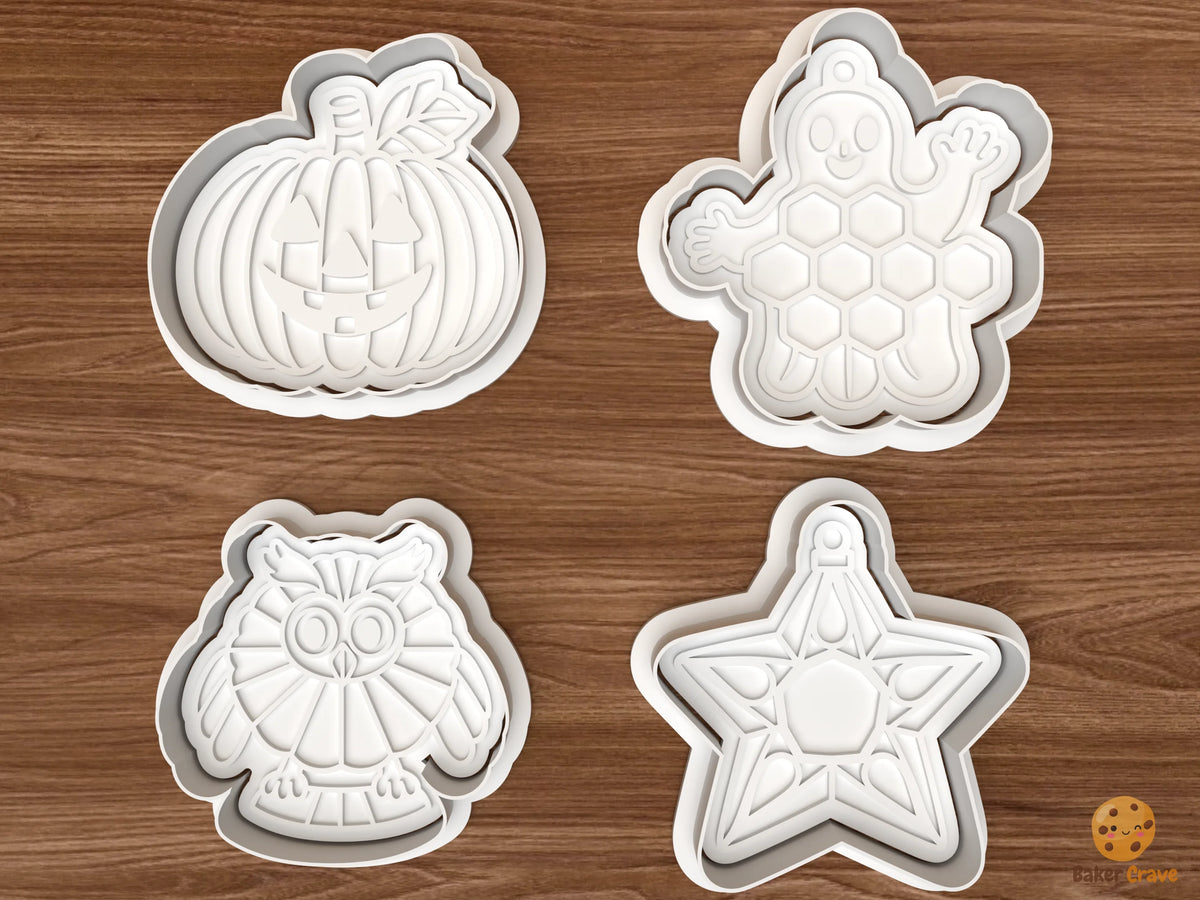 Vintage Halloween Paper Cookie Cutter Set
