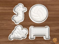 Volleyball Cookie Cutter Set STL File - vball1