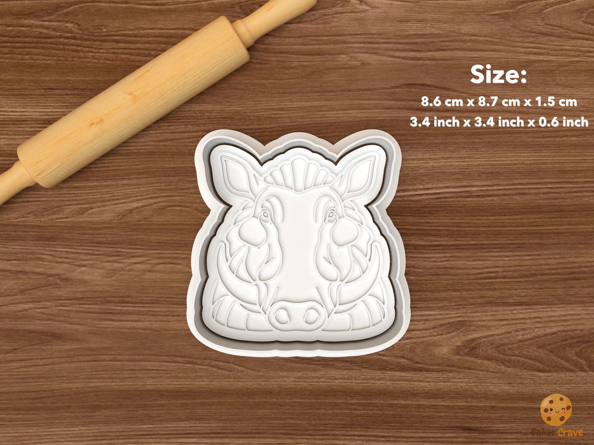 Warthog Cookie Cutter Set - single front facing warthog
