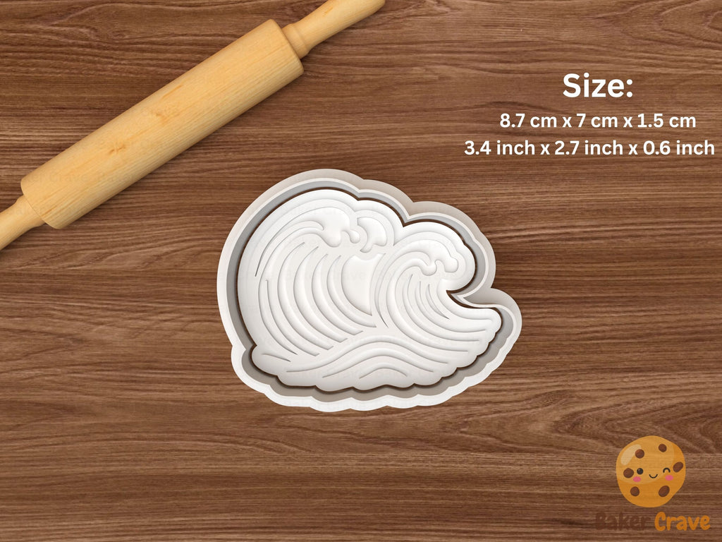 Wave Cookie Cutter Set STL File - wave3