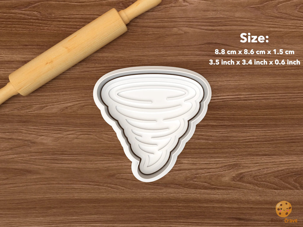 Weather Cookie Cutter Set STL File - single tornado