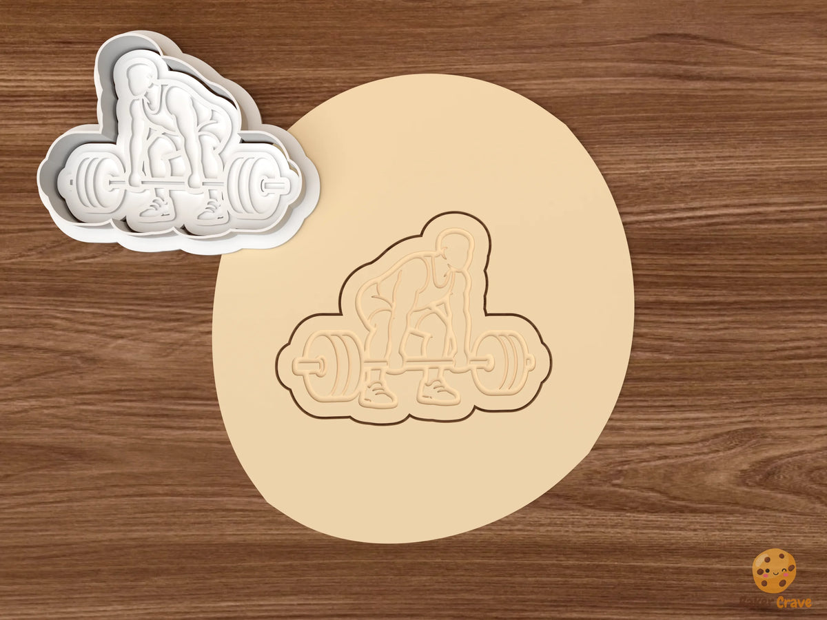 Weightlifting Cookie Cutter Set - dough deadlift