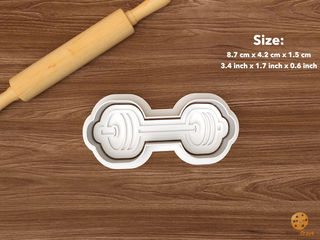 Weightlifting Cookie Cutter Set STL File - single barbell